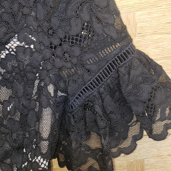 💞 Rebecca Taylor Little Black Lace Dress sz 4 - Picture 7 of 12